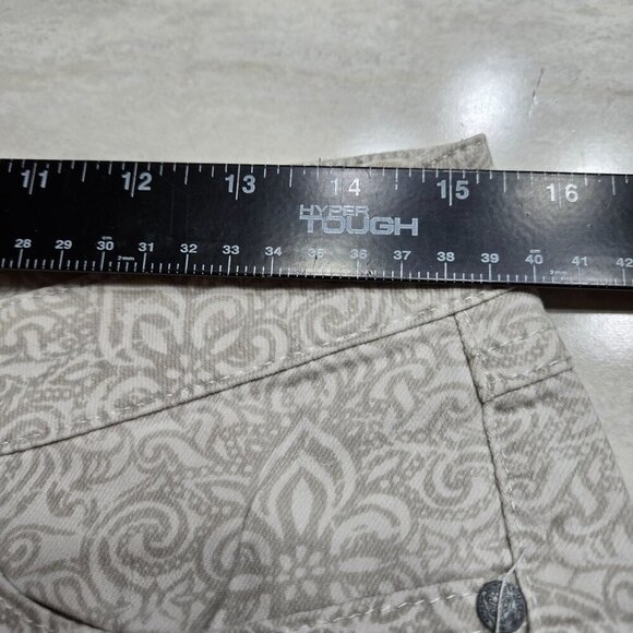 Prana Kara Jeans Womens Size 6 Patterned Beige Gray Lowrise Slim Leg Outdoor - Picture 5 of 12